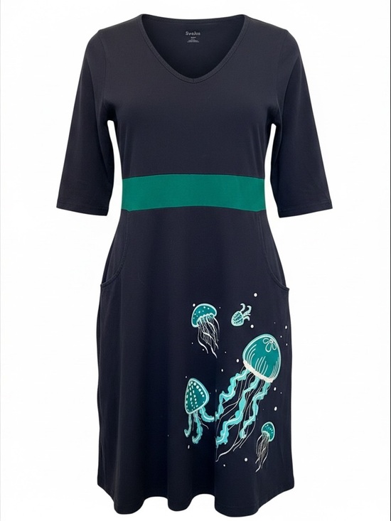 Svaha Dresses & Skirts - Svaha glow-in-the-dark jellyfish pocket dress - size 8